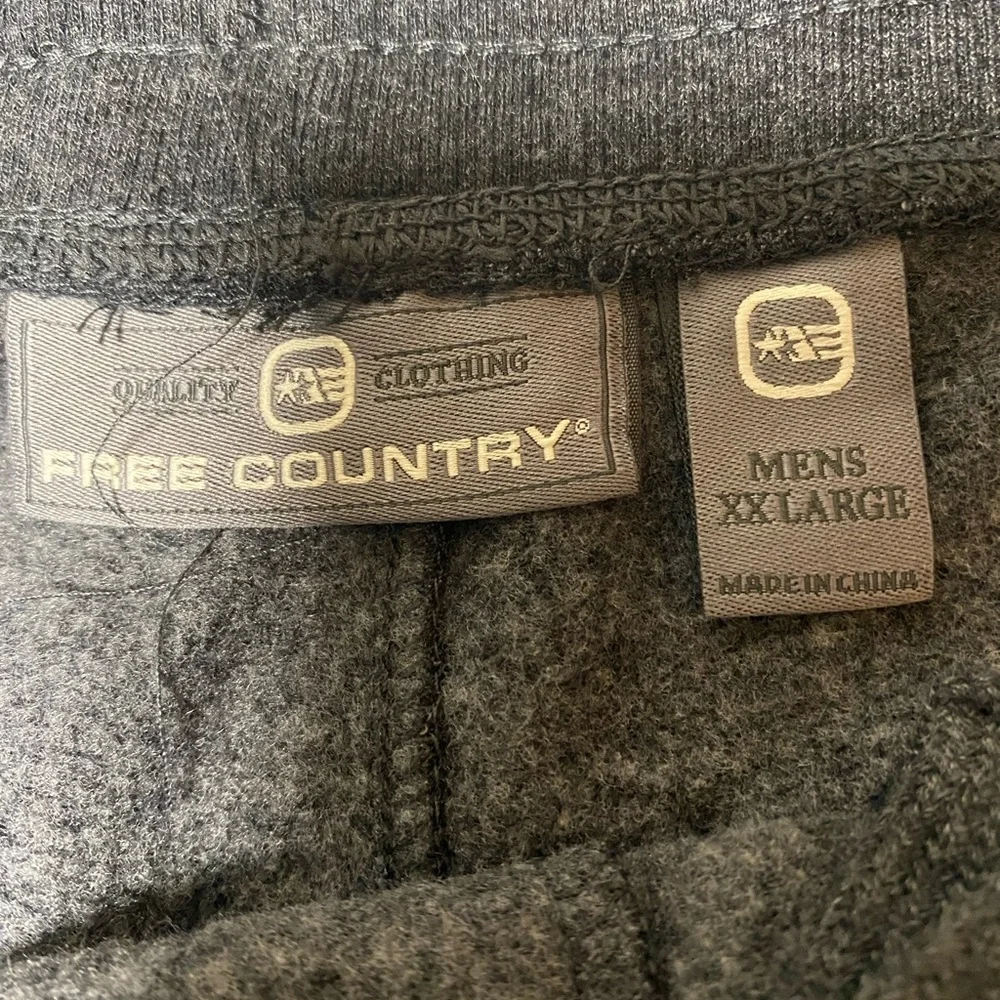 Free Country Men’s Charcoal Gray Shorts Athletic Lounge Casual Comfort